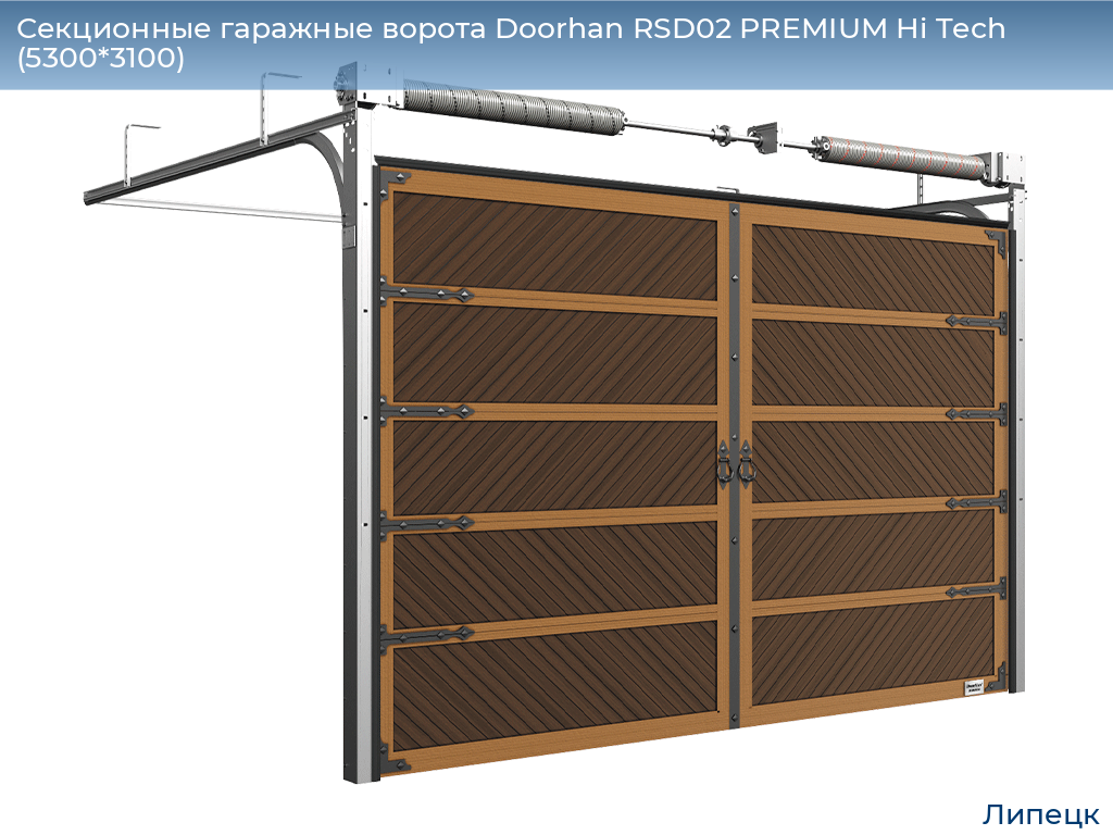 Секционные гаражные ворота Doorhan RSD02 PREMIUM Hi Tech (5300*3100), lipetsk.doorhan.ru