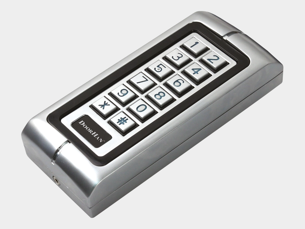 Антивандальная кодовая клавиатура серии keycode (ключ-код) для управления автоматическим устройством, также может быть использована как внешняя клавишная панель или устройство считывания проксими-карт.