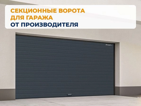 Секционные ворота 2500х2050 мм антрацитовые DoorHan rsd02, elets.doorhan.ru