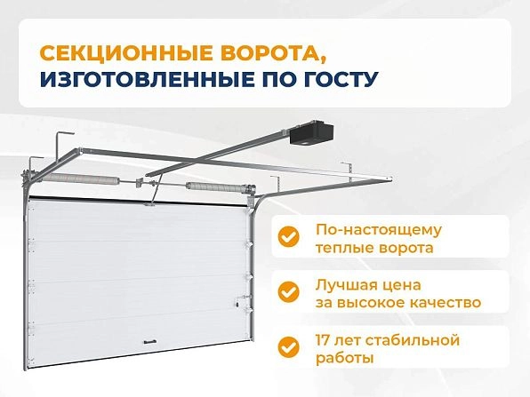 Секционные ворота 2500х2100 мм белые DoorHan rsd02, elets.doorhan.ru